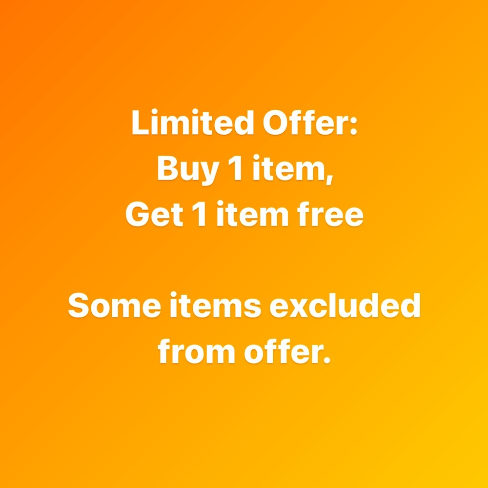Buy 1 item, Get 1 item free